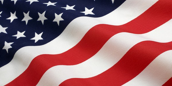 A photograph of the American flag