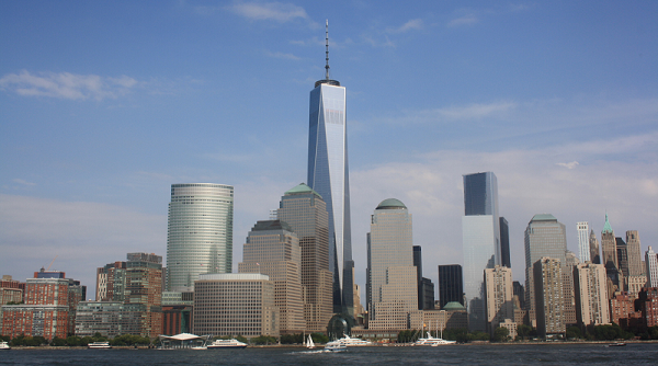 A photograph of the New York skyline