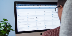 Student using magpie, online learning platform on a computer