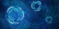 blue abstract cyber image