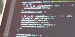 Code displayed on a computer screen