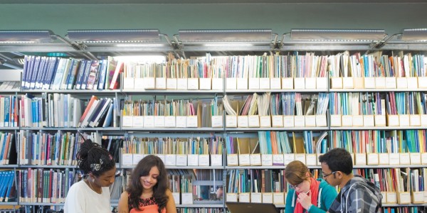 Students in a University library