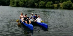 downtime for the Team (rowing on the lake)