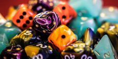 heap of colourful dice