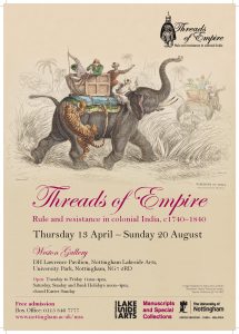 Poster for the Threads of Empire exhibition