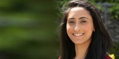 Susan Manoharan smiling at the camera