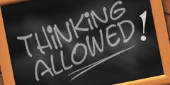 Thinking Aloud Written on Blackboard