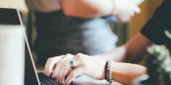 Online Teaching - A person using a laptop