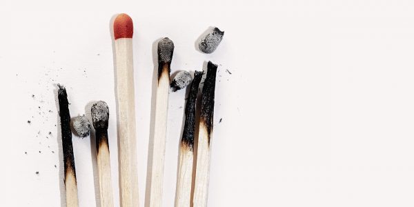 Six matches, with all but one of the matches burned.