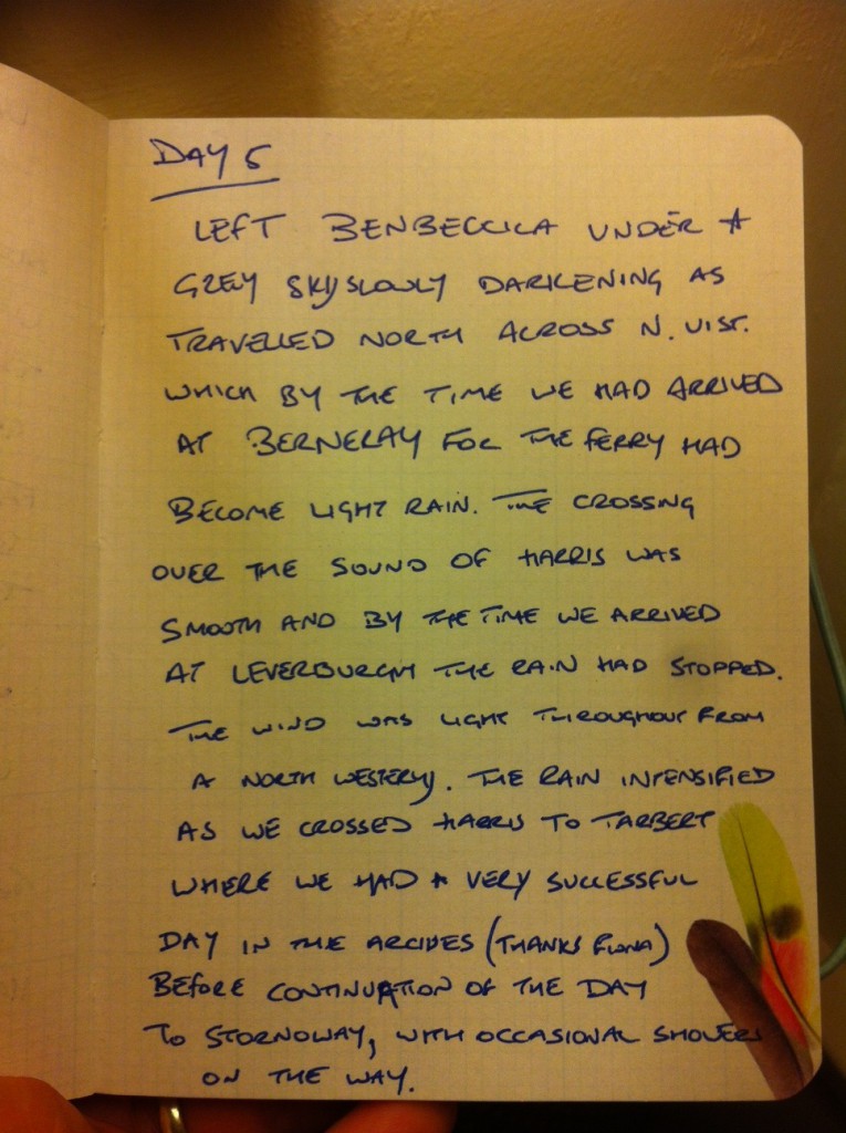 Day 5 diary